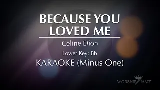 Because You Loved Me - Celine Dion | Karaoke (Lower Key)