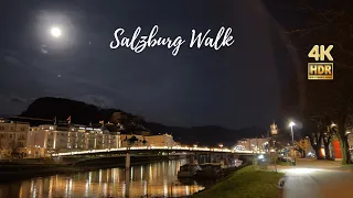 Austria - Salzburg at Night - Exploring the Old Town - 4K HDR