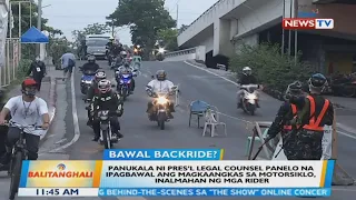 Panukala ni Pres'l Legal Counsel Panelo na ipagbawal ang magkaangkas sa motorsiklo, ... | BT