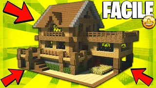 HOW TO BUILD AN AMAZING WOODEN HOUSE IN MINECRAFT! - Minecraft TUTORIAL Easy