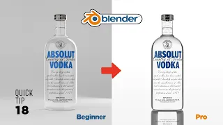 How to Light Glassy Bottle in Blender (Quick Blender Tip 18)