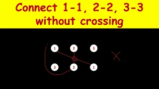 Connect 1 to 1, 2 to 2 and 3 to 3 without crossing | Picture Puzzle | Connect the Boxes Puzzle