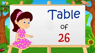 Learn Multiplication - Table of 26 | table of twenty six | Elearning studio