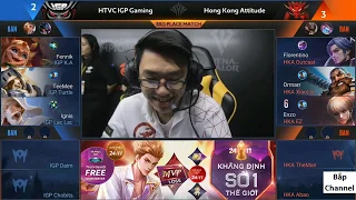 HTVC IGP GAMING vs HONGKONG ATTITUDE - Ván 6 - Tranh 3/4 AIC 2019 - Toang thật rồi