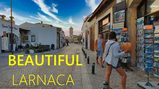 Cyprus Larnaca 2024 🇨🇾 Walk Tour Old town [4K UHD]