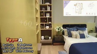 R&F Princess Cove 富力公主湾 | Type A | 三房二厅 3 Bed 2 Bath | 1,073 sqft | 示范单位 Showhouse House Tour |