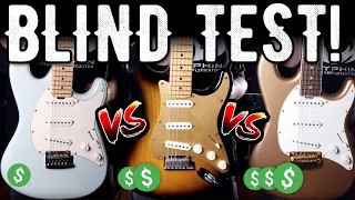 CHEAP vs EXPENSIVE | Blind Test Strat Style Guitar Challenge | Can you 👂 the difference?
