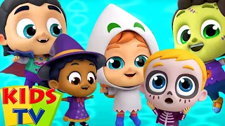 Five Little Monsters | Halloween Songs for Babies | Spooky Cartoon | Kids Tv