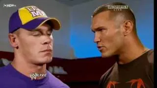 WWE RAW 18/10/2010 John Cena & Randy Orton Backstage Segment