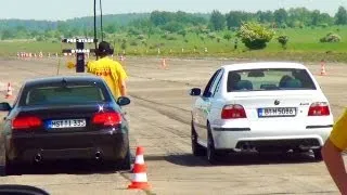 BMW M5 E39 vs BMW 335i Drag Race Viertelmeile Rennen Acceleration Sound Beschleunigungsrennen