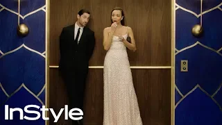 Ashley Madekwe and Iddo Goldberg | 2020 Golden Globes Elevator | InStyle | #Shorts