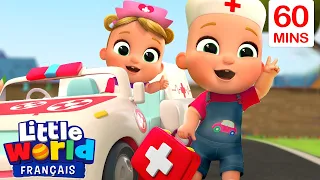 Les roues de l’ambulance | Comptines pour les tout-petits | Little World Français