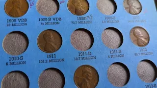 Recent purchase two 1909 VDB pennies and other pennys wheat book and silver Kennedys love it!