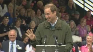 Prince William Anglesey speech: Will on baby George being 'loud but extremely good looking!'