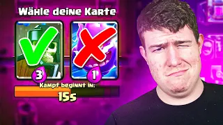 ❌👎NUR SCHLECHTE KARTEN WÄHLEN im Auswahlkampf-Turnier… (Ich bin fassungslos) | Clash Royale Deutsch