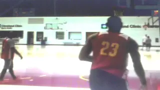 Lebron James Kyrie Irving shooting left handed 3's