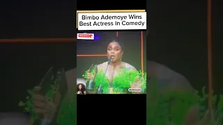 Bimbo Ademoye wins best Actress in comedy at the AMVCA awards. Baby girl you deserve it❤️❤️❤️.