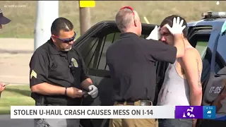 Stolen U-Haul crash leads to arrest of Temple man