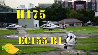 2 Airbus helicopters H175 Landing (+2 EC155 B1s)