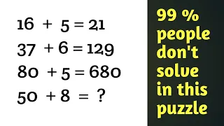 Can you solve it | 99 percent people don't solve this problem mathematics puzzle | Mats puzzle solve