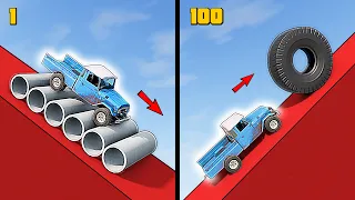 Vehicles vs  Wipeout Obstacles in BeamNG.drive