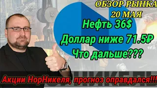 НЕФТЬ ВЫШЕ 36$. ДОЛЛАР УЖЕ НИЖЕ 71.5₽ Дивидендное ралли началось!!!