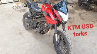 Fitting ktm usd fork in bajaj ns