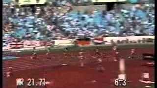 Athletics  1988 Seul Olympics - Women 200m SemiFinal - Florence Griffith-Joyner - 21.56s WR)