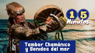 🌊 Olas + Tambor Chamánico 🔥 (4K) | 15 Minutos | Michael Harner