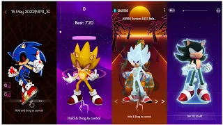 Sonic Exe - Fleetway Super Sonic Hyper Sonic Dark Sonic Smash Colour Beat Jumper TilesHop MagicTwist