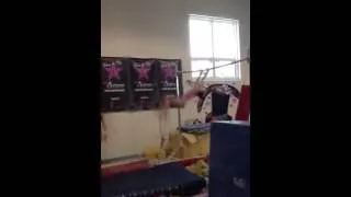 Tara Walsh - 10 yrs old - Oakland Gymnastics - new skill - half in half out on bars