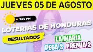 Sorteo 3PM Loto Honduras, La Diaria, Pega 3, Premia 2, Jueves 5 de Agosto del 2021 | Ganador 😱🤑💰💵