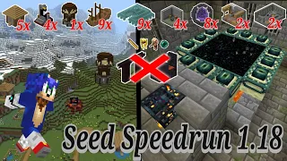 Minecraft PE Seed Speedrun 1.18 | Mushroom+Jungle, 3 Ancient City dan 2 Stronghold