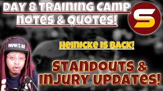 WFT Day 8 Training Camp Notes! Heinicke Bounce Back! Scherff & Payne Are Back! Giants Back w/ Chaos!