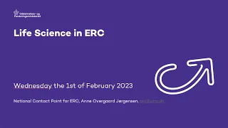 Webinar: Life Sciences in ERC