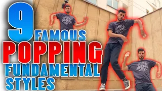 9 Popular and Famous POPPING FUNDAMENTAL STYLES | POPPING TUTORAIL |ALIREZA  SONIC