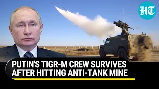 Putin's Tigr-M crew miraculously unhurt after hitting mine | Armored hull welded from steel sheets