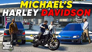 MICHAEL,JIMMY & DR SAAB TAKING DELIVERY OF HARLEY DAVIDSON | GTA 5 | Real Life Mods #405 |