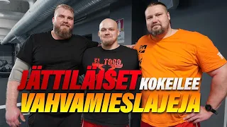 Jättiläiset kokeilee vahvamieslajeja |ft. Mika Törrö & Valtter Kortelainen