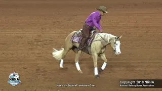 BONNIE  aka "Model My Diamonds " shown by Matt Mills   2019 NRHA Futurity Open Futurity, Go 1