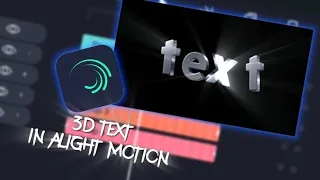 ELEMENT 3D IN ALIGHT MOTION | [FREE PF ] 3D TEXT EFFECT LIKE XENOZ ON ALIGHT MOTION  #alightmotion