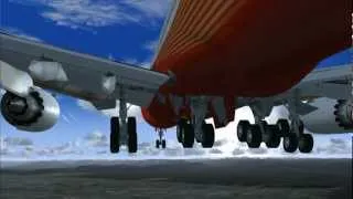 FS2004 - Landing in Seattle (KSEA) with Skyspirit 747-8 Boeing livery
