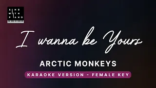 I wanna be yours - Arctic Monkeys (FEMALE Key Karaoke) - Piano Instrumental Cover with Lyrics