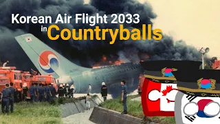 Korean Air Flight 2033 in Countryballs!