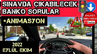 VİDEOLU SORULARDA EKLEDİK/ EHLİYET SINAV SORULARI 2022 / 2022 EYLÜL EKİM EHLİYET SINAV SORULARI ÇÖZ