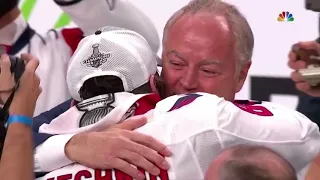 Washington Capitals handshake line and Trophy Presentation