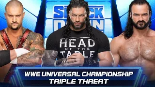 WWE2K22 - Roman Reigns & Drew McIntyre & Karrion Kross -Triple Threat - Championship [1080p]