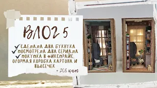 Влог.Два booknook и 208 книг в миниатюре. Удачная покупка +фикс. Бесплатно огромная коробка картона.