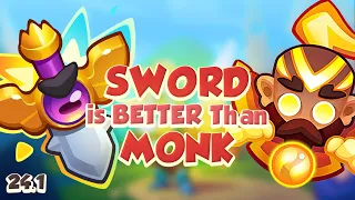 SWORD DPS is BETTER Than MONK! INSANE Battle! PVP Rush Royale