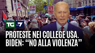 Proteste nei college Usa. Biden: “No alla violenza”